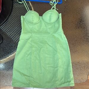 MAJORELLE Sage Green Mini Dress